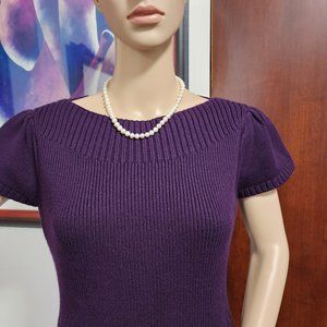 Ralph Lauren elegant raisin color cap-sleeve dress